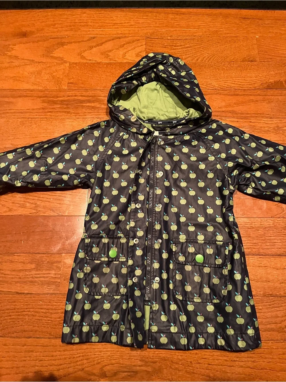 GAP Girls Green Apple Raincoat Size 4